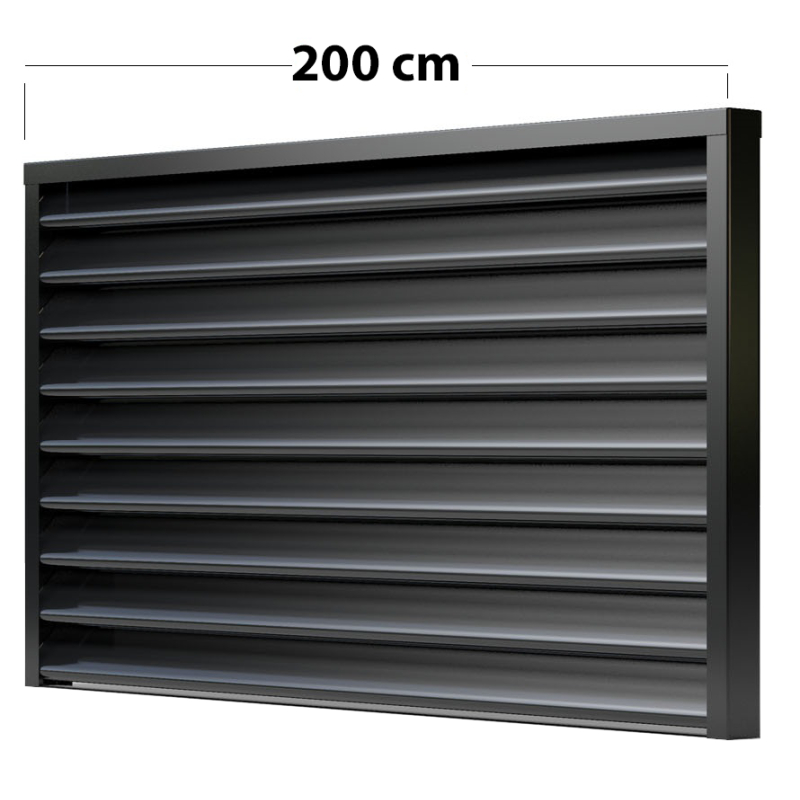 Zaunfeld Viola 200 cm x 180 cm mit Systemschiene RAL 9005