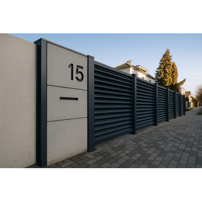 Zaunfeld Alumax Länge: 200 cm x Höhe ... cm mit Systemschiene