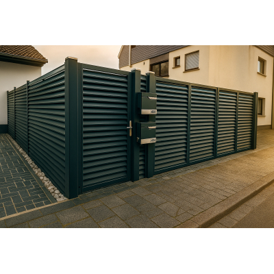 Zaunfeld Alumax Länge: 200 cm x Höhe ... cm mit Systemschiene