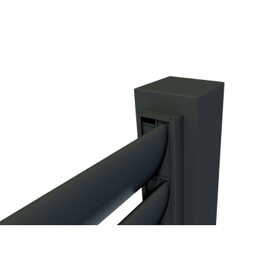 Zaunfeld AluLine L250 cm x H120 cm Feld mit Systemschiene RAL 7016