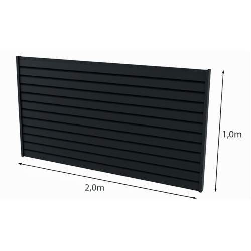 Zaunfeld TrapezSchild L200 cm x H100 cm RAL 9005