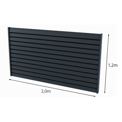 Zaunfeld TrapezSchild L200 cm x H120 cm RAL 7016