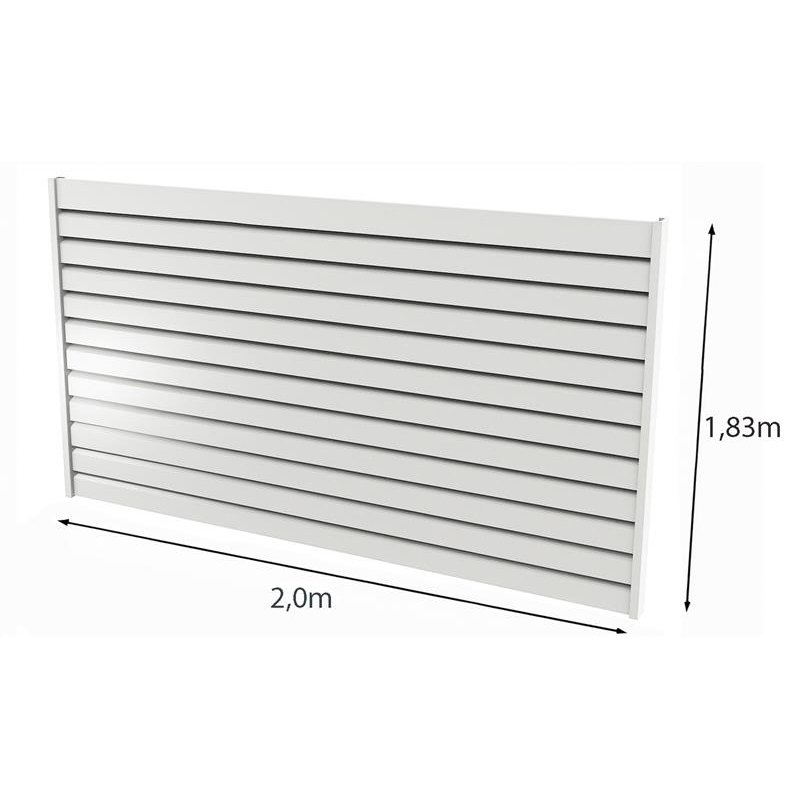 Zaunfeld TrapezSchild L200 cm x H180 cm RAL 9003