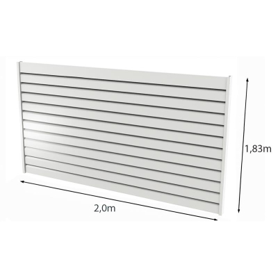 Zaunfeld TrapezSchild L200 cm x H180 cm RAL 9003