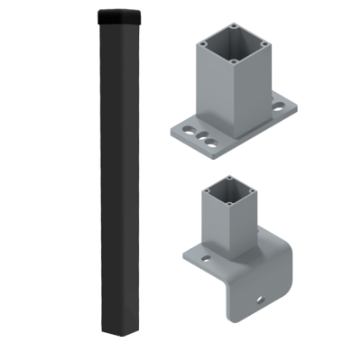 Pfosten-Konfigurator mit Fußplatte