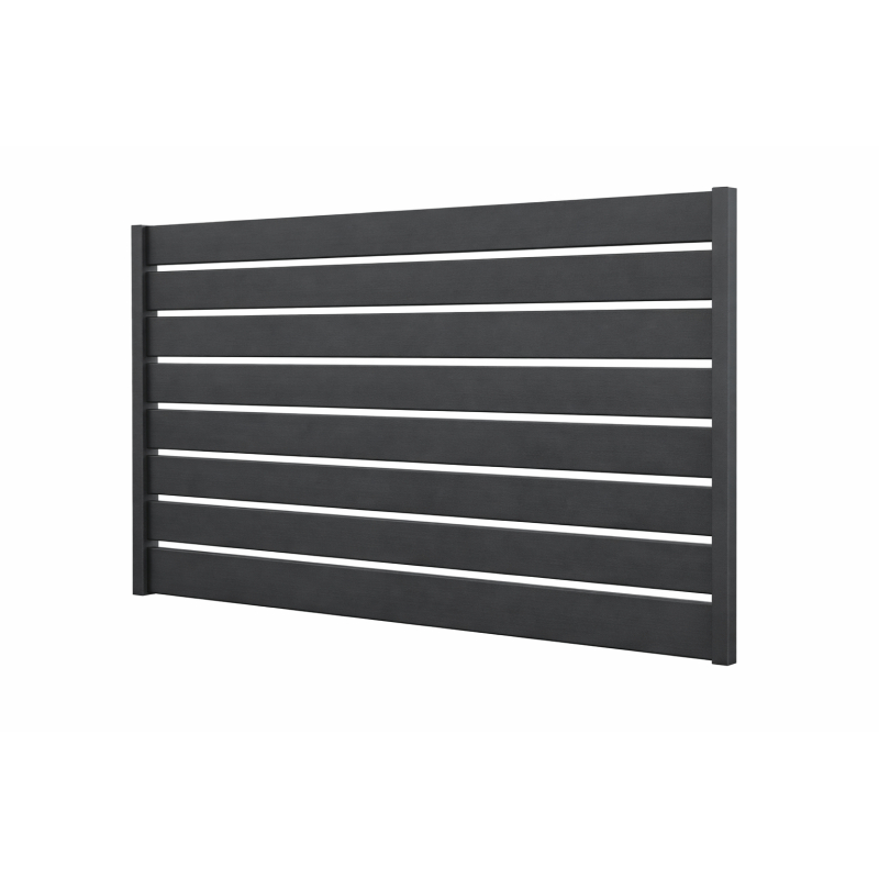 AluUnix100-Zaunfeld 250 cm  mit 100x20 Lamellen – jetzt konfigurieren