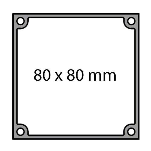 80 x 80 mm